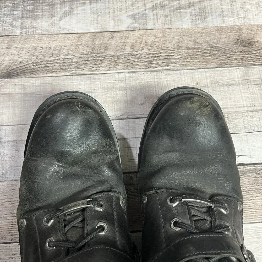 Harley Boots Men's Size 10.5 Black Leather High Leg Motorcycle Biker Apparel